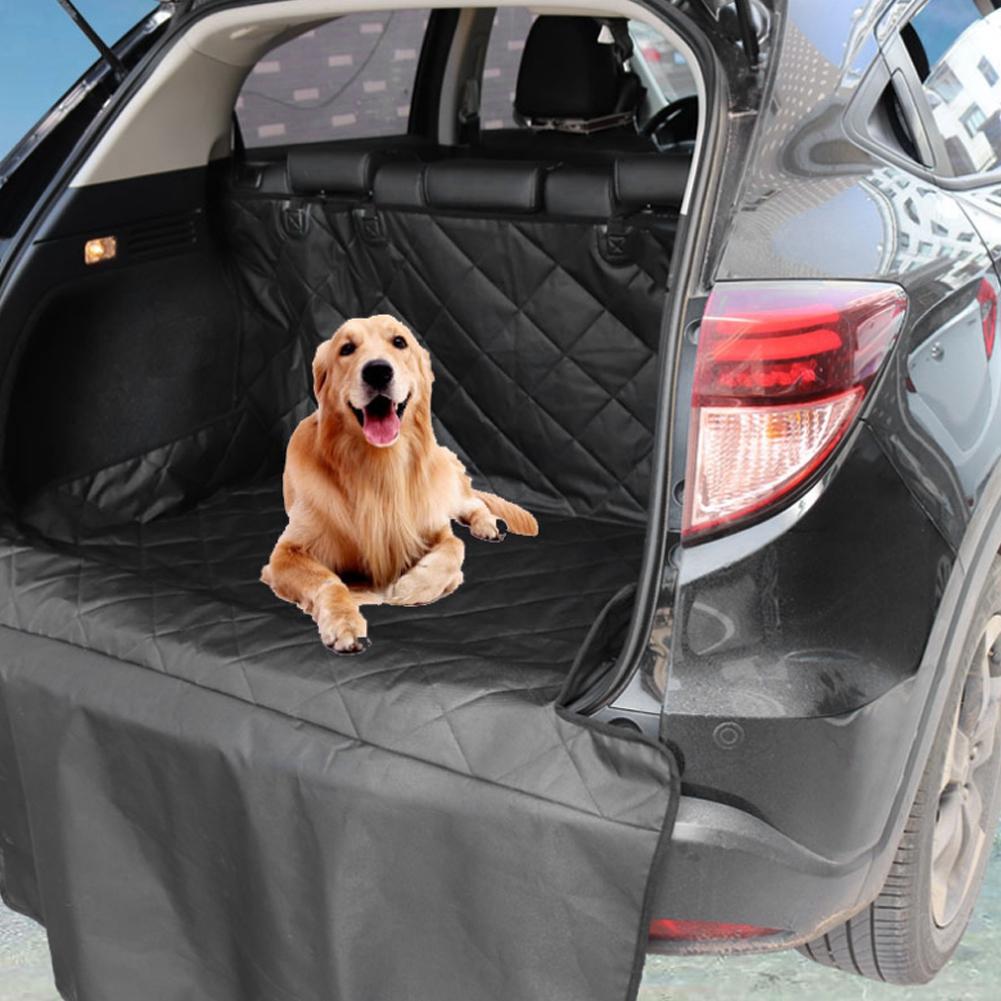 Black 600D Oxford Cloth Waterproof Dirt Proof Car Pet Pad Trunk Dog Cover Mat Cushion(Black 133x204CM)
