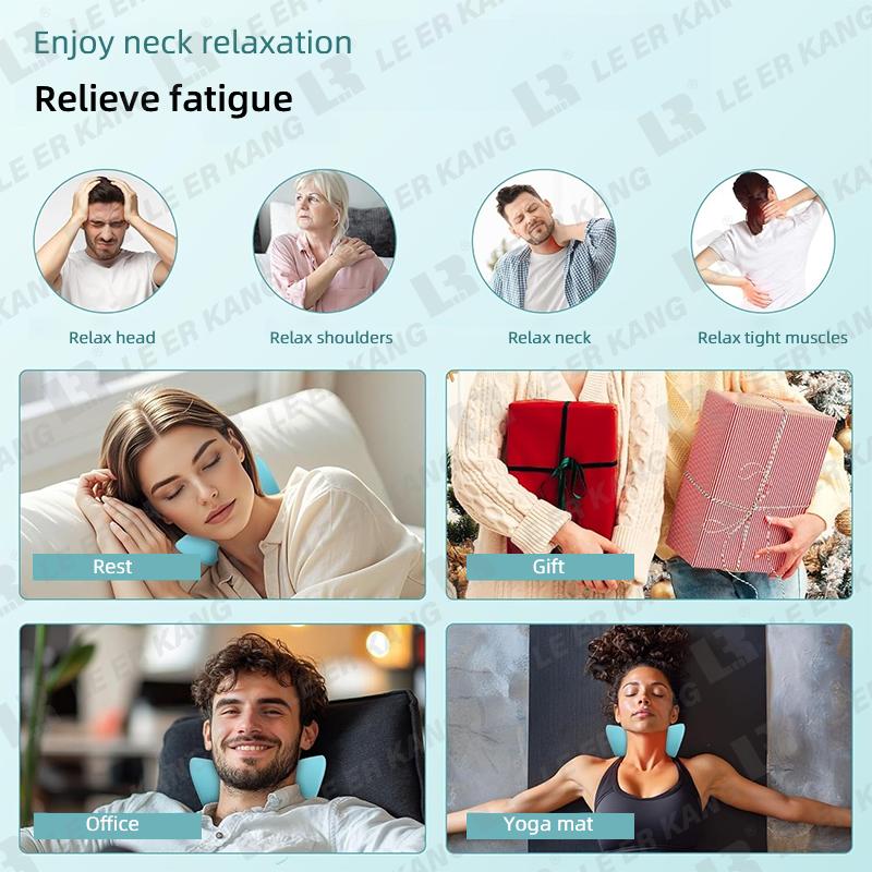 Sleep Pillow Cervical Traction Device Red Light Hot Compress Neck Shoulder Massage Cushion Relax Neck Muscles