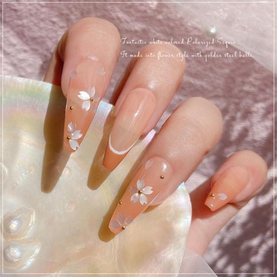 Yousheng 1 Box Nail Decoration Creative Shape Sufficient Quantity Dazzling Stunning Visual Effect Wide Application Decorative Attractive Flower Shaped
