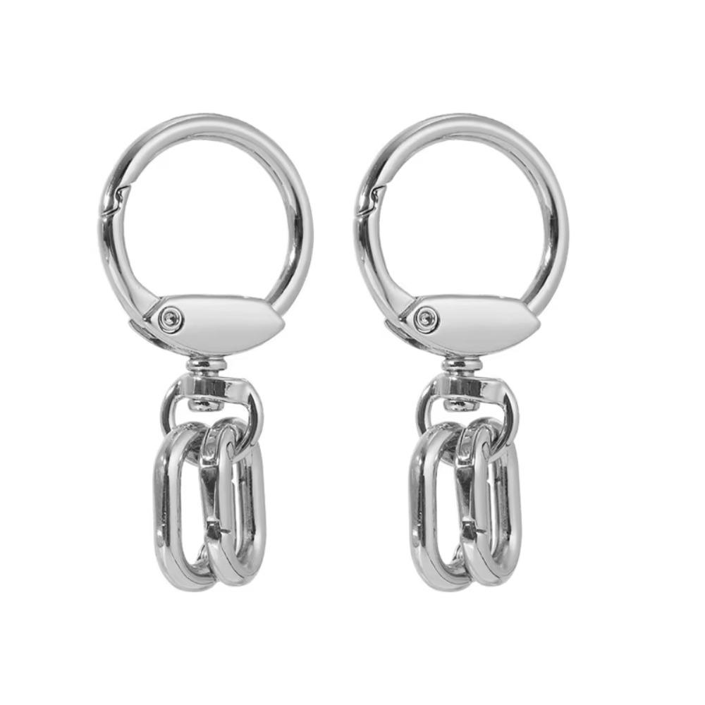 2 PCS Connector Clasps Metal Swivel Clasp Clips Spring Ring Hook Rings Lobster Claw Clasp Clasps Keys Management