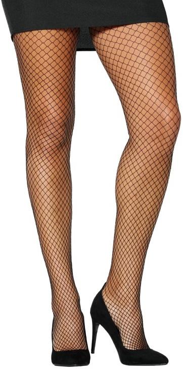 Black Fishnet Tights with Large Mesh
