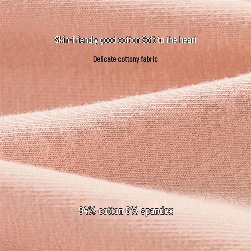 FitonTon Women's High Waist Cotton Boxer Briefs with Silk Gusset (4-Pack)