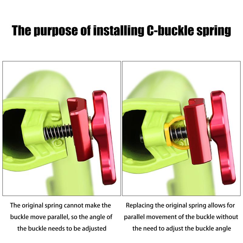 1/5Pairs Enhanced Hinge Clip Spring C-Buckle For Folding Bike Small Foldable Bike Rotating Handle Hardware Accessory