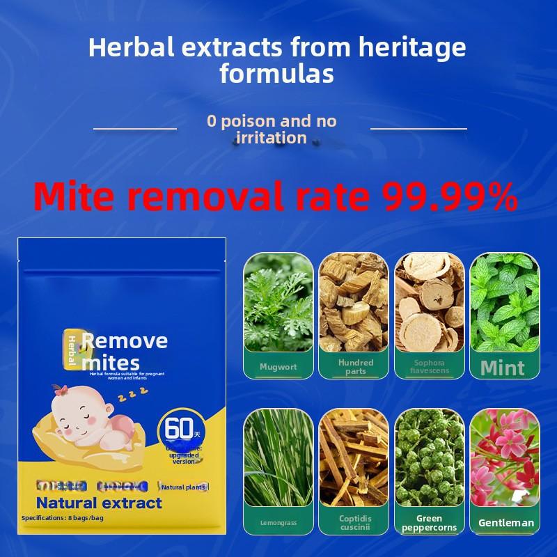 Mugwort Mite Removal Package, Herbal Plant Mite Removal Package, Mother, Pregnancy, Baby, Bed, Sofa, Wardrobe