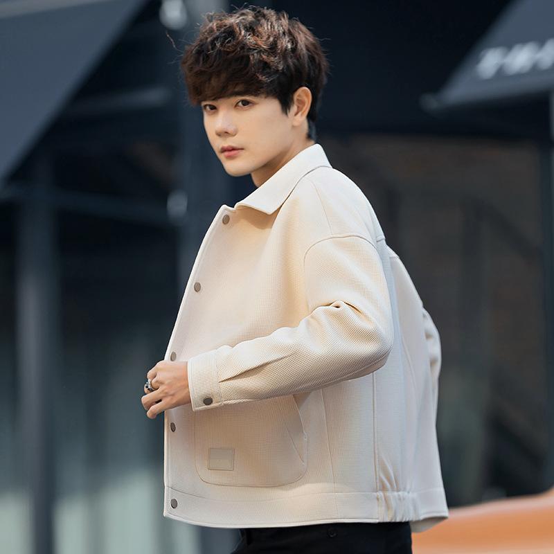 Jacket Jacket Men's High Texture Waffle Men's Clothing Handsome Tooling Casual Thin Top