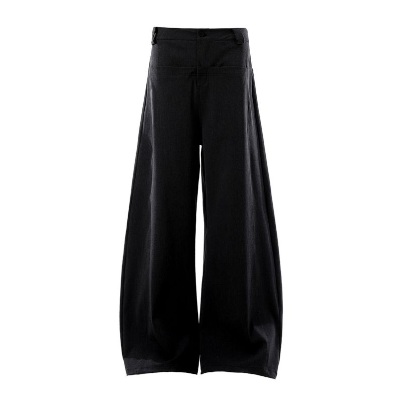 

Dream Made Old Money Style Black Dress Pants for Men, Autumn and Winter Loose Straight Wide-Leg Casual Pants for Boys Black 2XL