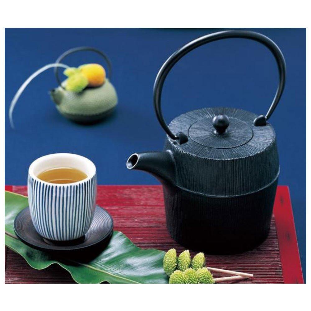 World Create Aihana Iron Kettle Japanese Tableware Nanbu Ironware with Tea Strainer Asahi Black 10070