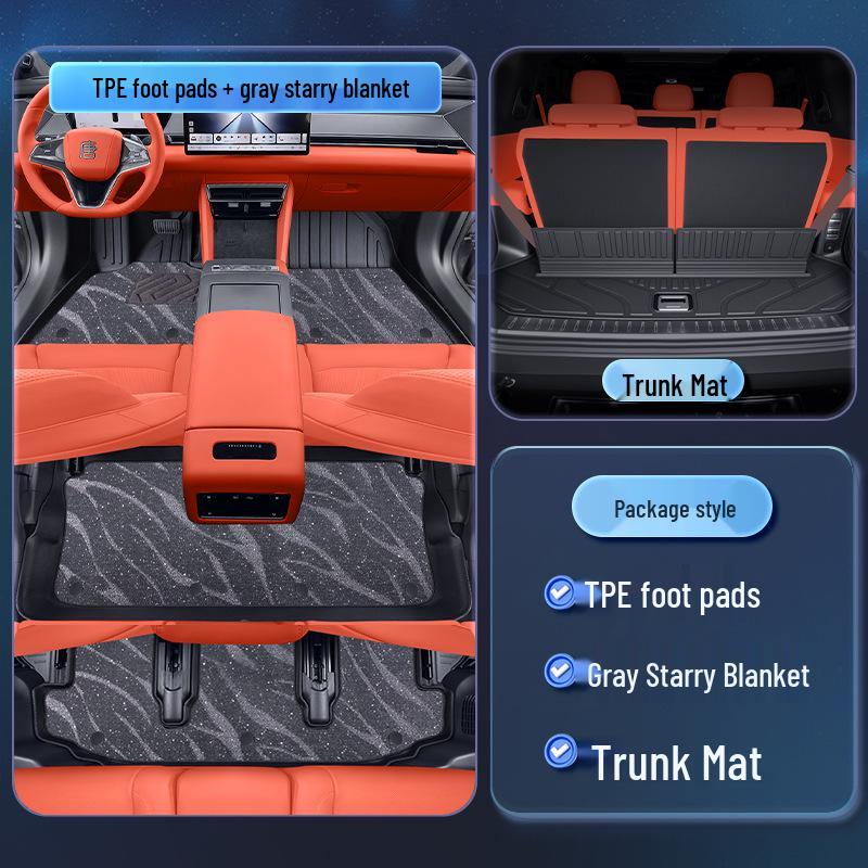 BYD Tang L 2025 Floor Mats TPE Interior Accessories