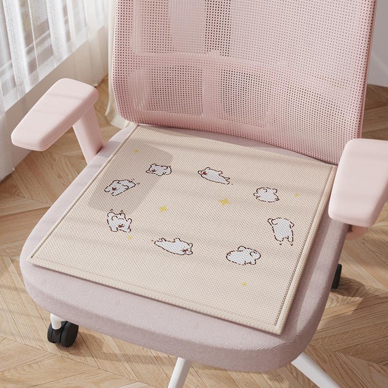 Ice silk seat cushion, chair cushion, summer mat, office sedentary computer chair cushion, student stool cushion, breathable fart cushion