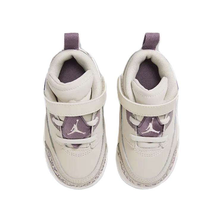 Air Jordan Spizike Low TD Lets Play! Baby Sneakers Cream Legend-Light-Brown Violet-Dust FQ3952-200