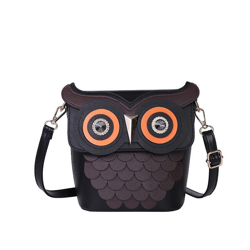 

Womens Cartoon Owl Shoulder Bag,Girls PU Leather Crossbody Bag,Coin Purse Medieval Steampunk Owl Bag for Daily Travel