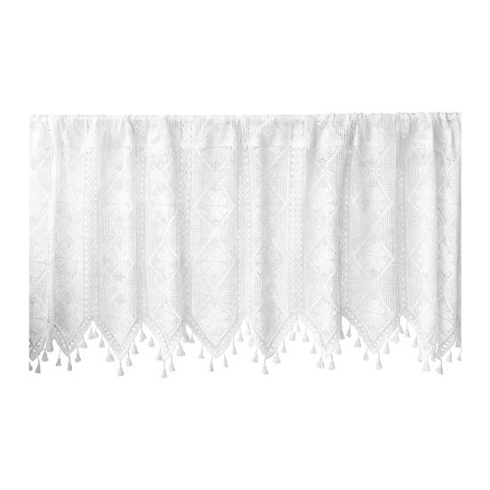 French Lace Curtain Vintage Short Sheer Cabinet Curtain Farmhouse Rustic Boho