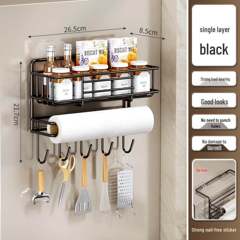 Многослойная кухонная полка для хранения на боковой стенке холодильника