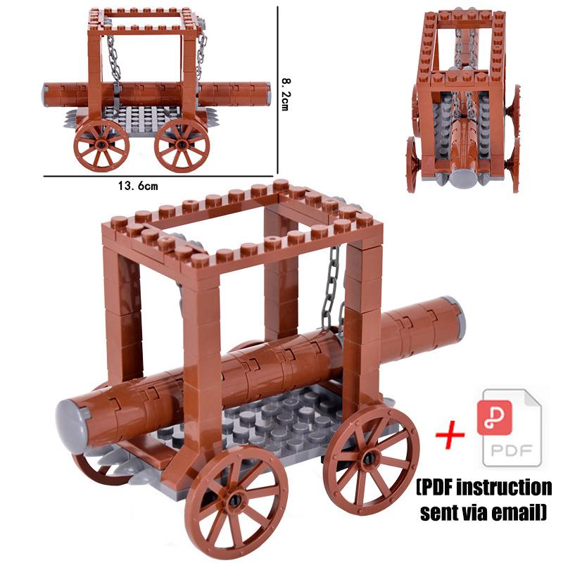 Military-Style Superior-Grade Moc First-Class Middle Ages War-Horse High-Standard Chariot Premium-Quality War Top-Grade Elephant High-Standard
