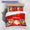 3pcs Custom Name SuperZings Bedding Set Duvet Cover Closure Includes 1 Duvet Cover & 2 Pillowcases for All Seasons Bedroom Decor