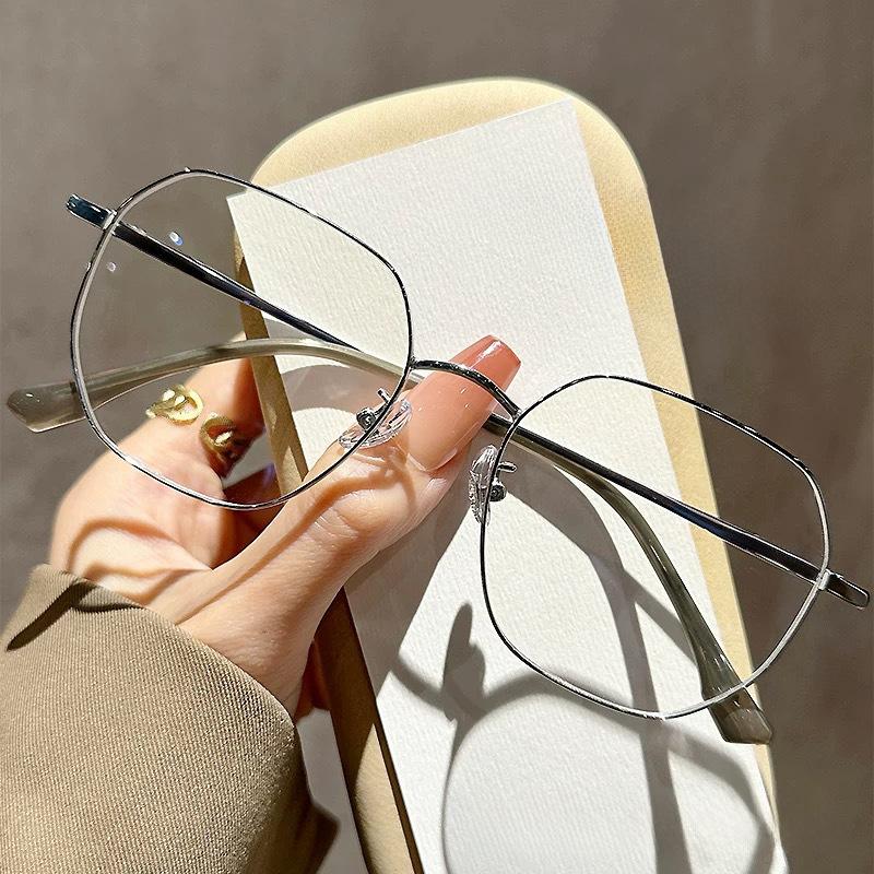 Ultra-Light Polygonal Myopia Glasses Frame For Men Without Makeup, Round Face And Versatile Glasses Frame For Women Can Be Matched With Myopia 48051