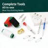 34Pcs Professional Sewing Tool with Big Eye Needle Thread Metal Thimble Seam Unpickers Drawstring Threader for Quilting