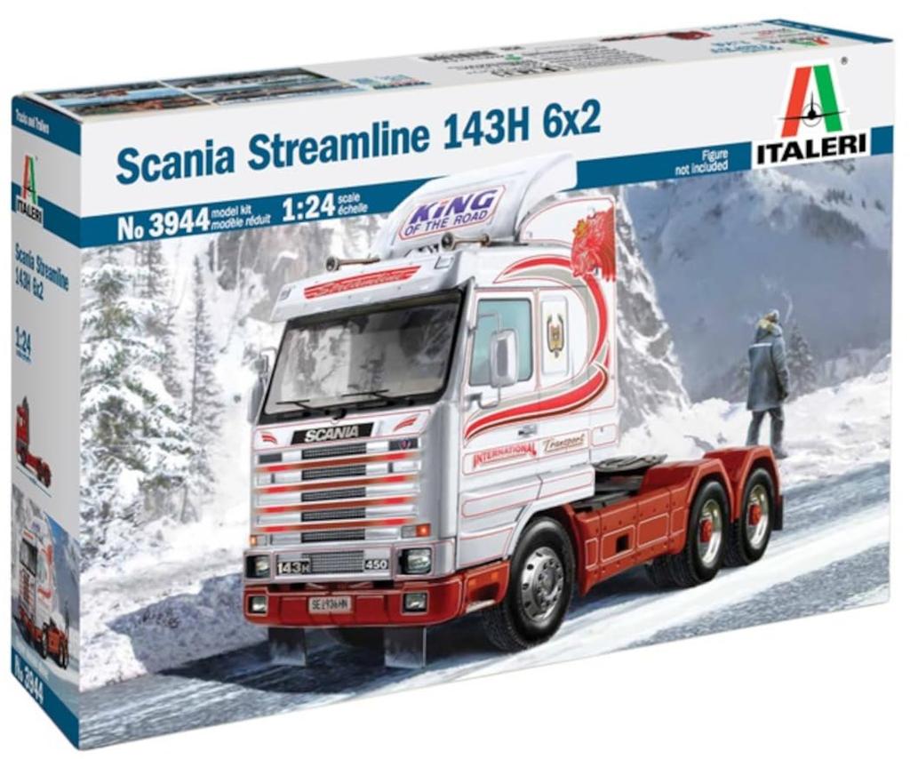 PLATZ Italeri 1/24 Scale Scania 143H Streamline 6x2 Plastic Model Kit IT3944
