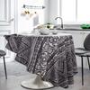 Round Tablecloth 59Inch Cotton Table Cloth Decorative Table Cover for Kitchen Dining Table Buffet Parties and Camping