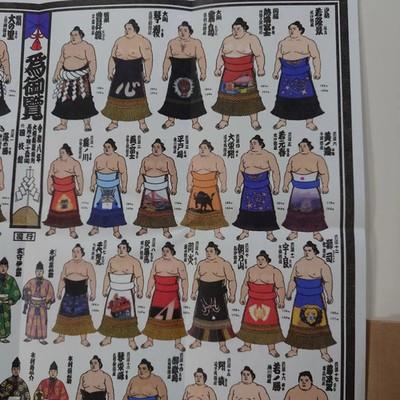 Latest 2026 May Sumo Tournament Banzuke Ranking Ukiyo-e Illustrated Poster Japan