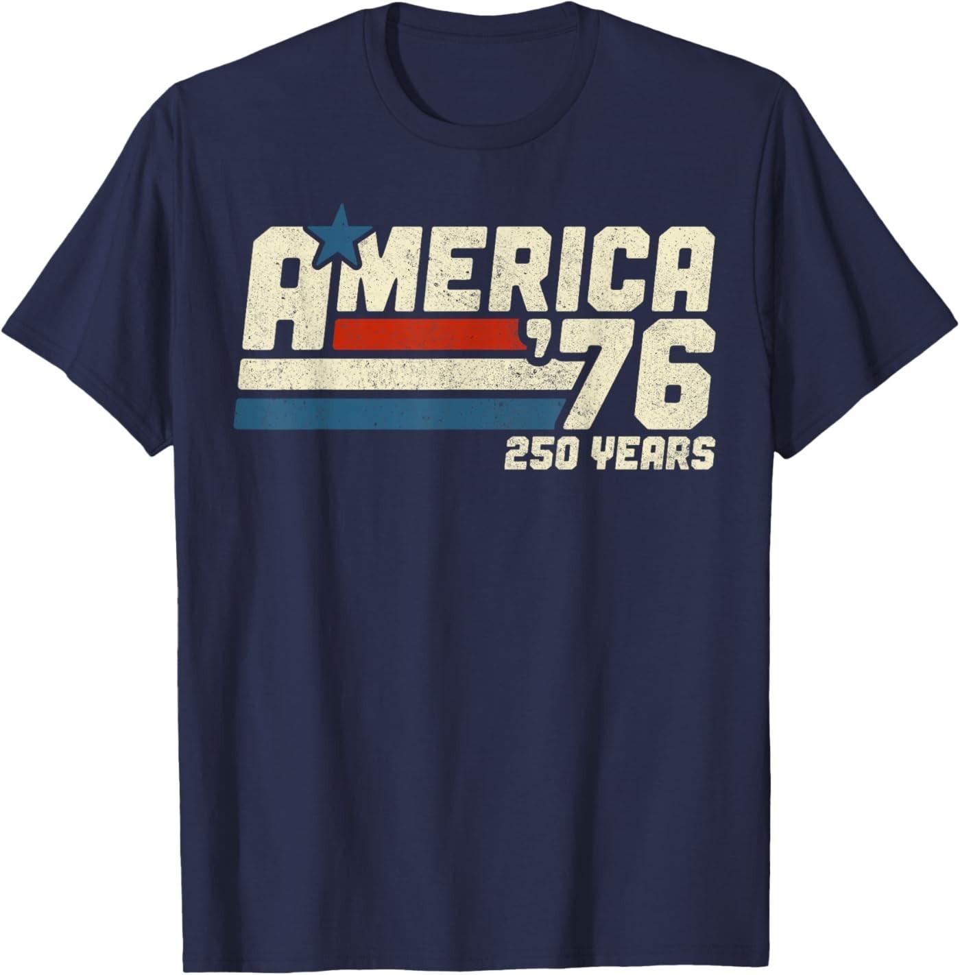 America Retro 250 Years 250th Anniversary USA 1776 2026 T-Shirt S разноцветный