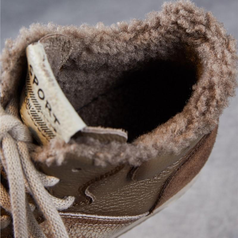 Johnature Plüschige, warme Freizeit-Sportschuhe zum Schnüren, weiche Sohle, bequem und vielseitig – flache Damenschuhe