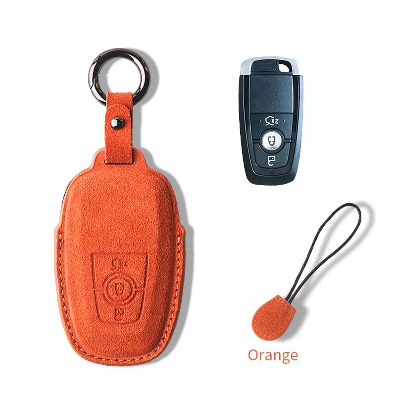 Interior Mouldings For Ford Raptor F150 Edge Fusion Mustang Explorer F150 F250 F350 Mondeo Suede Car Key Case Cover Protector Sh