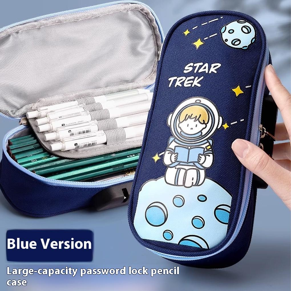 Password Pencil Case Multifunctional Pencil Case Large Pouch For Student Password Pencil Case With Lock Pencil
