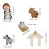 Christmas Nativity Figurines Resins Nativity Scene Statue with Stable Holy Family Statue Table Centerpieces Home Decors