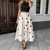 Polka Dot Skirt for Women 2026 Summer Causal Elastic Waist Vintage A-line Midi Skirts