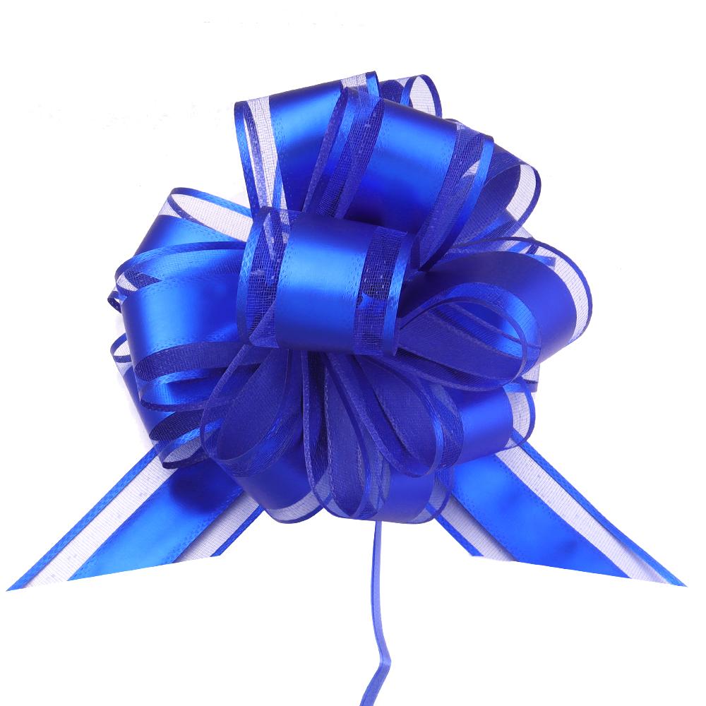 2/10Pcs Big Wedding Pull Bow Ribbons Flower Car Chairs Decoration Christmas Gift Wrap Packing Birthday Party Supplies Home Craft 5
