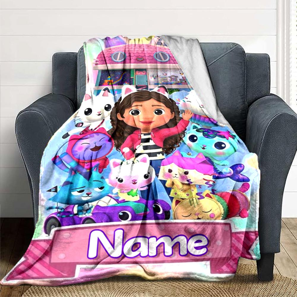 Custom Name Fantasy World Adventure Party Blanket For Couch Bed Plush Cozy Fuzzy Blanket Super Soft Warm Blankets For Fall And Winter 0916233