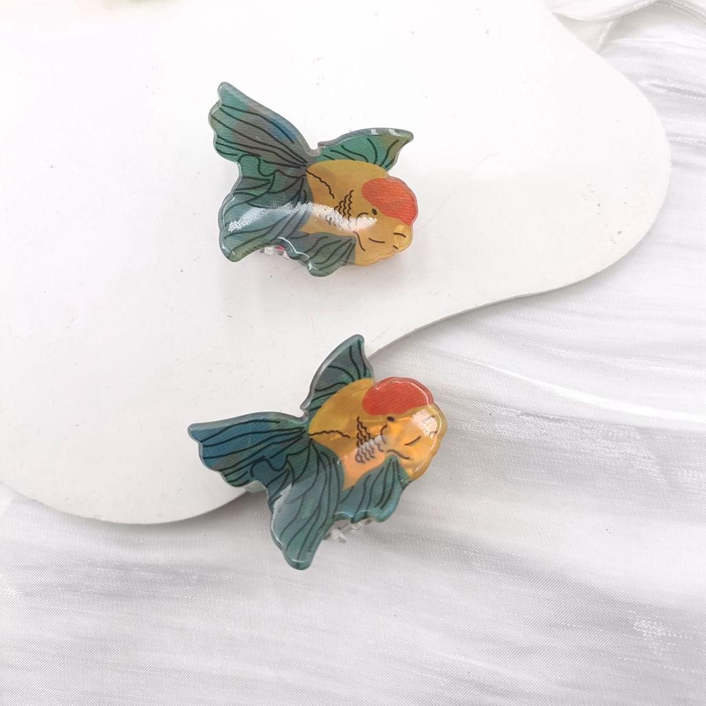 Cartoon Creative Ornamental Fish Shark Goldfish Hairpin Back of the Head Grabbing Clip Shark Clip Hair Accessories for Women