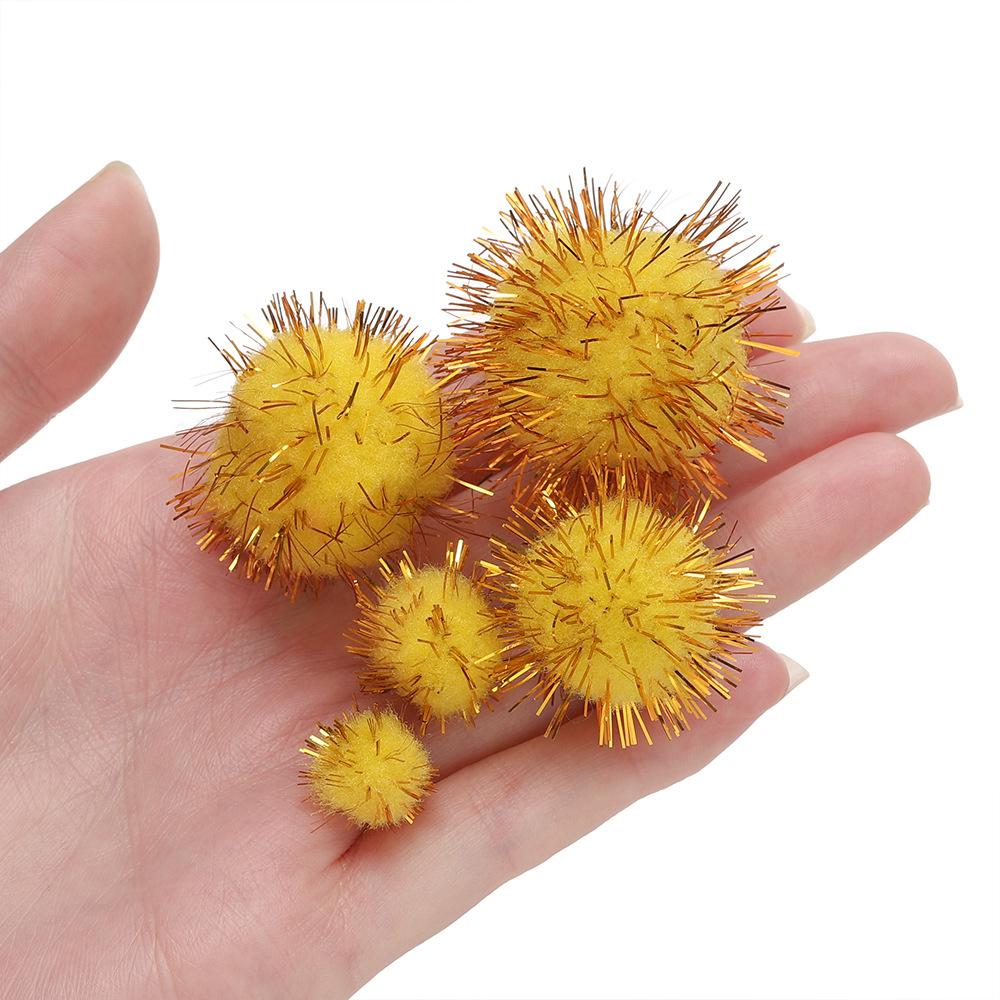 100-Pack Assorted Color Pom Poms, 1-3cm Fluffy Craft Pom Poms for DIY Home Decor and Sewing