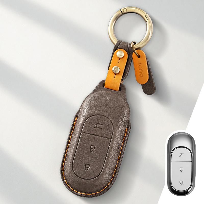 Genuine Leather Protector for Leapmotor T03 S01 C11 C01 Key Case Cover Fob