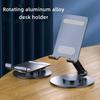 Real Aluminum Alloy Adjustable 360 Rotation Foldable Desktop Phone Holder Stand Comfortable Folding Cell Phone Stand