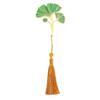 5 Pcs Chinese Style Bookmarks Page Markers Reading Bookmarkers Leaf Shape Bookmarks Metal Bookmarks with Tassels