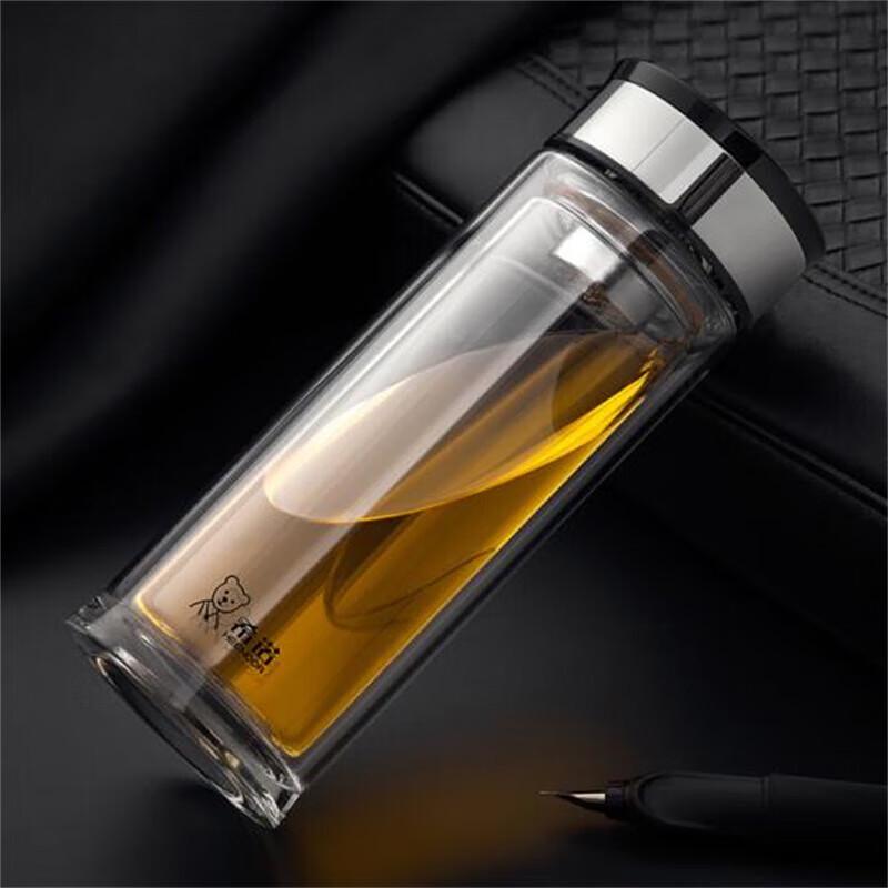 Sinuo Double-Layer Insulated Glass Tea Cup
