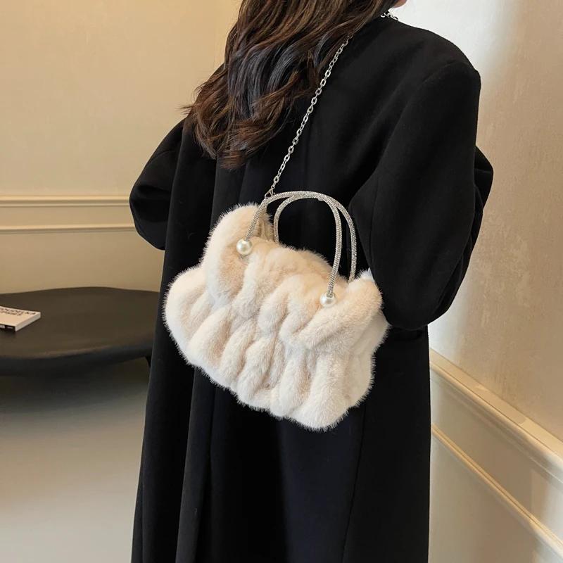 

Женская сумка Furry из мягкой синтетической кожи, вместительная женская сумка через плечо