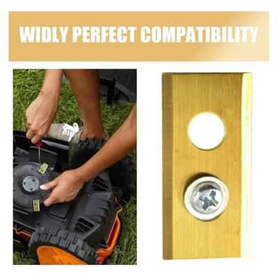 45 Pcs Lawn Mower Blades Stainless Steel Double Hole Blades Robotic Lawnmower Blades with Screws Replacement Blades for WORX Landroid Models