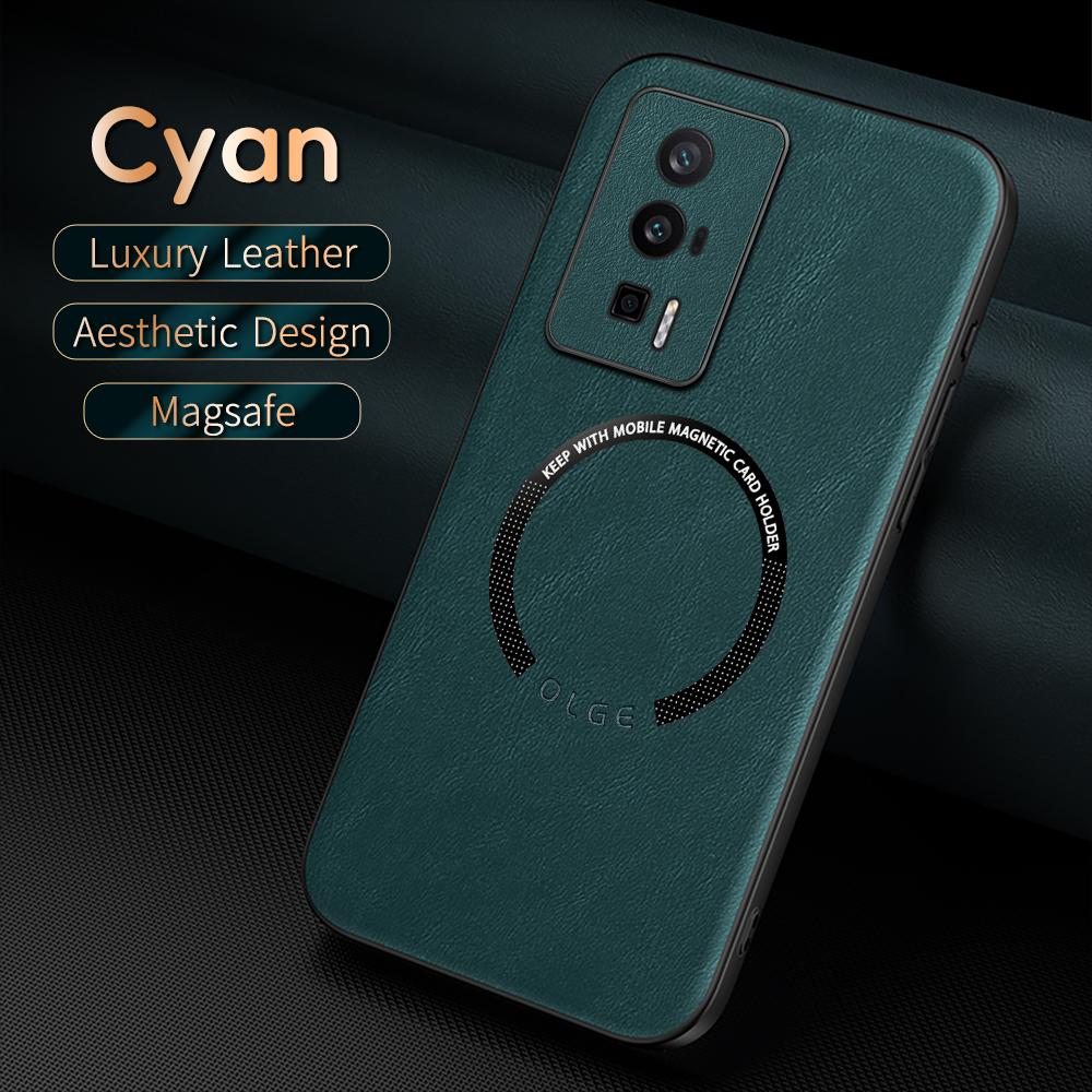 

Для Redmi K60 60 Pro Кожа PU с рисунком коровьей шкуры с мелкими отверстиями Внешнее магнитное кольцо Мягкий край Противоударный Защита от отпечатков пальцев Чехол для телефона For Redmi K60 Pro