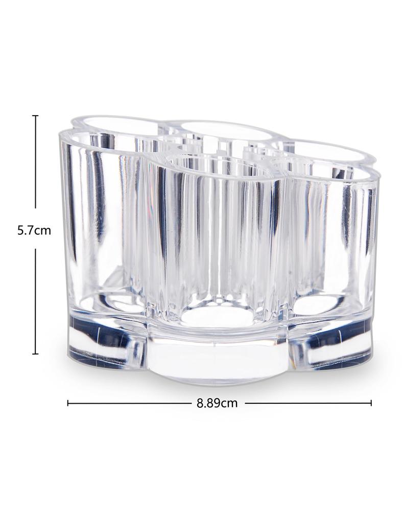 MOSIKER Lip Storage Lip Stand Makeup Brush Transparent Cute Desktop Stylish Cherry Blossom Shape Case, Small, Acrylic, Drawer,