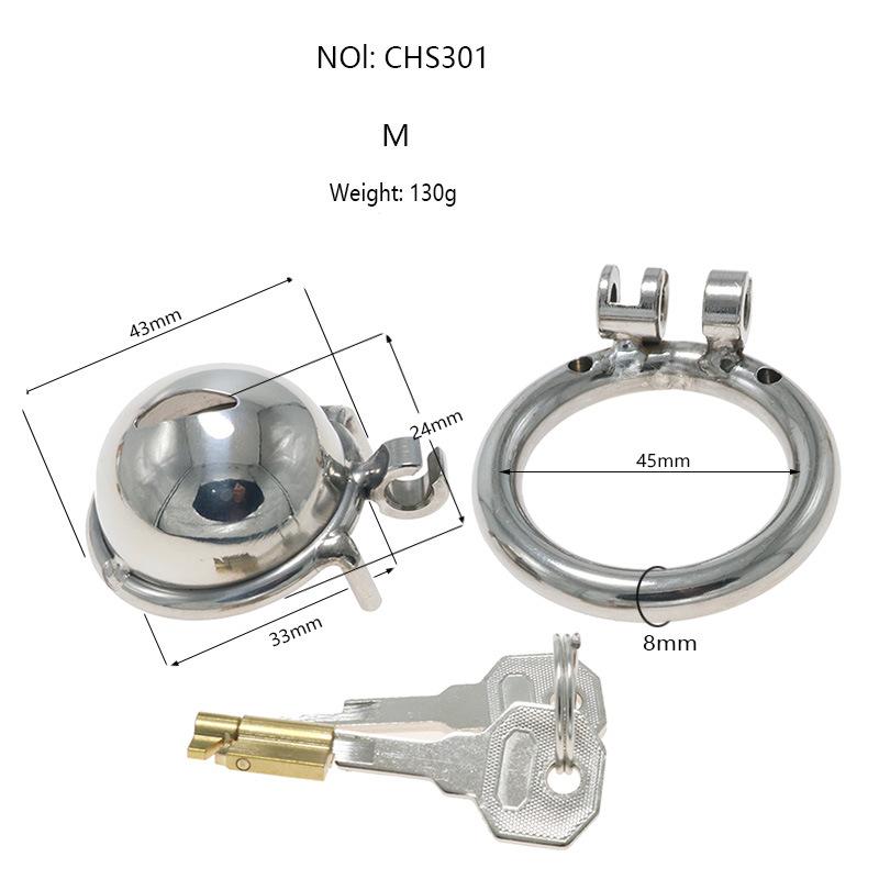 Stainless Steel Chastity Lock Chastity Cleaner CB Device Fake Mother Men's Penis Cage Out Wear Sex Tool SM
