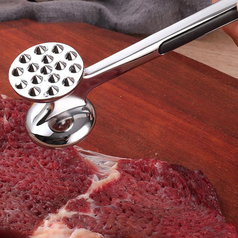 New Kitchen Hammer Meat Loose Meat Hammer Alloy Material Steak Pork Chop Plus Meat Tender Needle Double-sided Solid Special