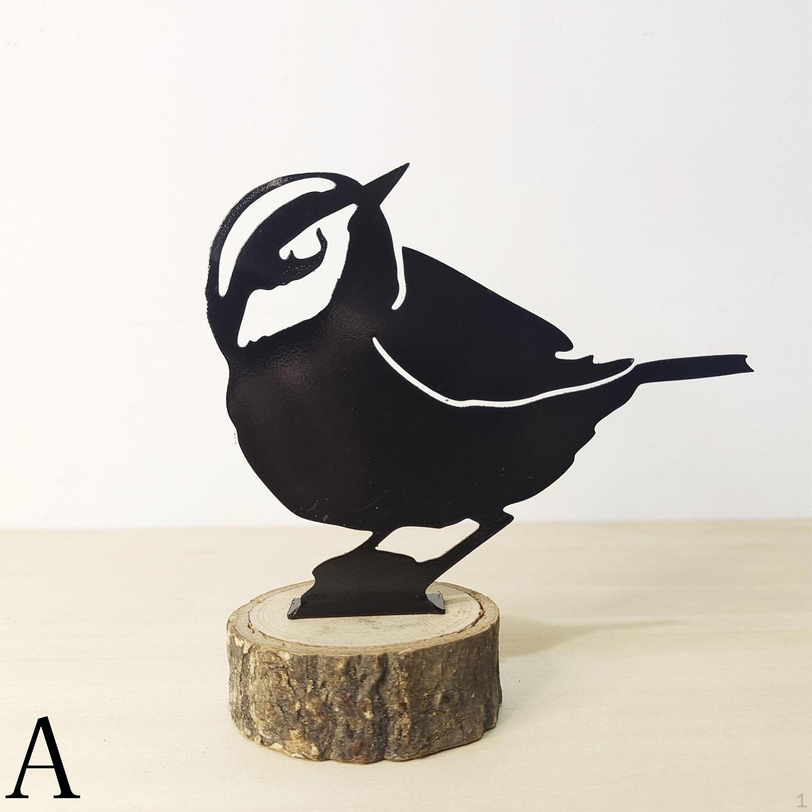 Bird Silhouettes Art Sculpture for Outdoor Farmhouse Garden Branch Decor A