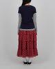 Loaegsyueol Dot Chiffon Flare Skirt_Red