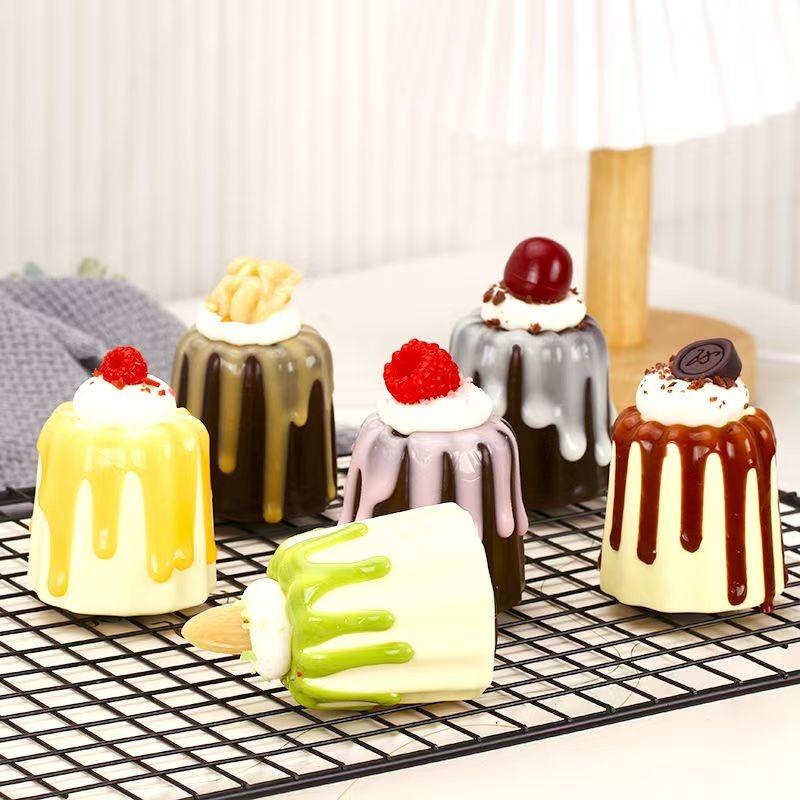 1PC Artificial Fruit Cake Cookies Fake Food Decoration Photography Pro Food Simulation Cake Model Tea Table Decoration