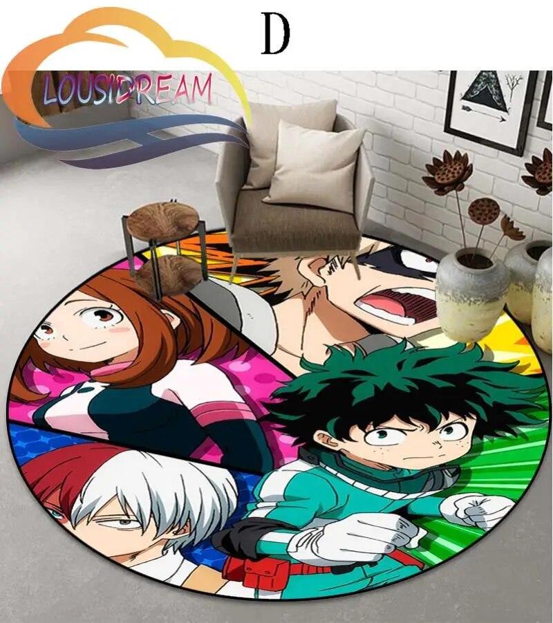 Cartoon My Hero Academia patternCarpet Round Carpet Home Decor Anti-slip  Area Rug {Customize Your Picture}