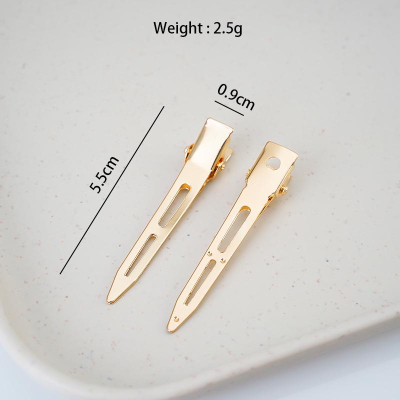 Gold Pointed Tip Duckbill Hairpin Styling Clip