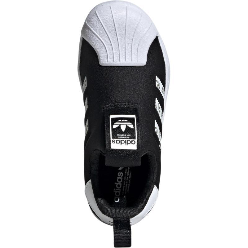 Adidas Originals SUPERSTAR 360 Abrasion Resistant Low top Skateboard Shoes Black White Children Aged 3 7 Years Old Sneakers IH3049
